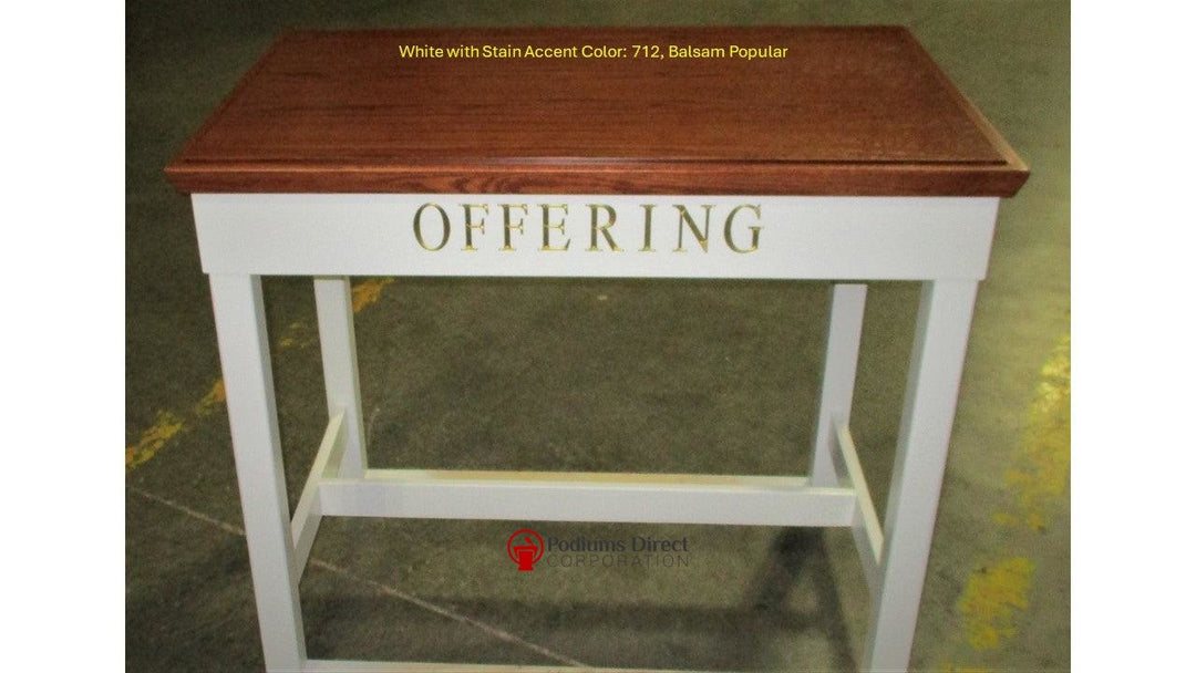 Offering Table 305C-Front 712Tithe Boxes, Baptismal Font, Flower Stands, and Offering Tables -Podiums Direct