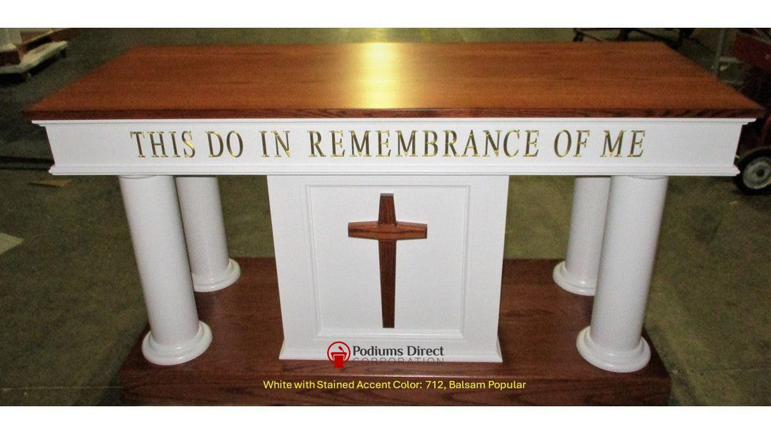 Communion Table Custom 810-Front 712 Balsam Popular-Communion Tables and Altars-Podiums Direct