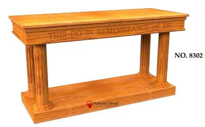 Communion Table NO 8302 OCT Open Style - FREE SHIPPING!