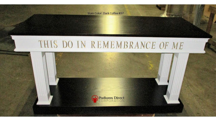 Communion Table NO 8405 Open Style-Communion Tables and Altars-Front Dark Coffee 37-Podiums Direct