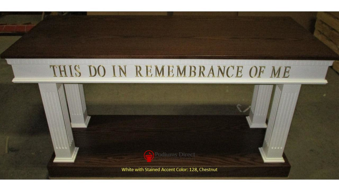Communion Table NO 8405 Open Style-Communion Tables and Altars-Front 128 Chestnut-Podiums Direct
