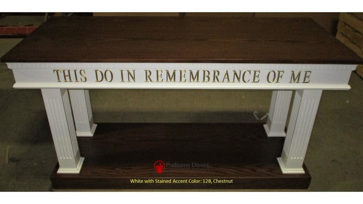 Communion Table NO 8405 Open Style-Communion Tables and Altars-Front 128 Chestnut-Podiums Direct