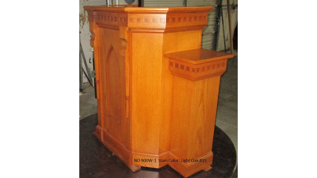 Church Wood Pulpit Wing NO 900W-Side Light Oak 35- Solid Wood Pulpits, Podiums and Lecterns-Podiums Direct