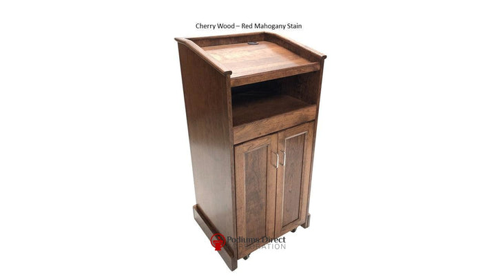Handcrafted Solid Hardwood Lectern CPD677 Collegiate-Back Cherry Wood Red Mahogany-Handcrafted Solid Hardwood Pulpits, Podiums and Lecterns-Podiums Direct