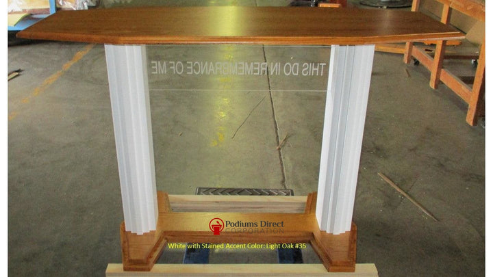 Communion Table 705W Proclaimer Acrylic and Wood Style-Back Light Oak 35-Communion Tables and Altars-Podiums Direct