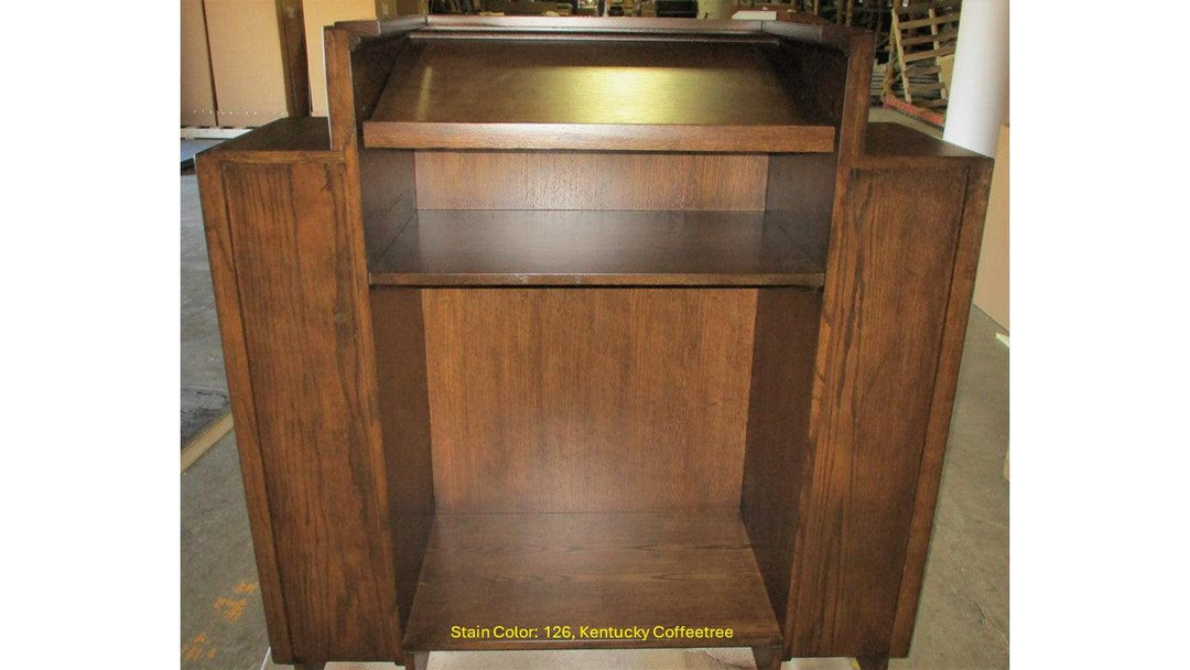 Church Wood Pulpit Wing NO 400W-Back 126 Kentucky Coffeetree-Church Solid Wood Pulpits, Podiums and Lecterns-Podiums Direct