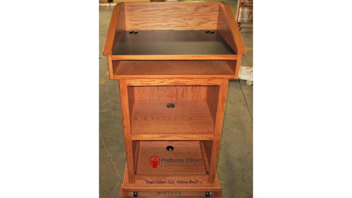 Handcrafted Solid Hardwood Lectern Conquest-Back 715 Yellow Birch-Handcrafted Solid Hardwood Pulpits, Podiums and Lecterns-Podiums Direct