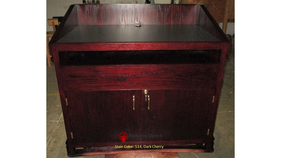 Handcrafted Solid Hardwood Lectern Heritage-Back 514 Dark Cherry-Handcrafted Solid Hardwood Pulpits, Podiums and Lecterns-Podiums Direct