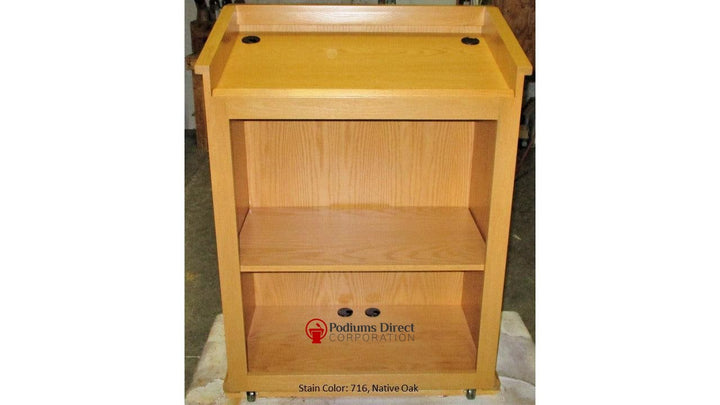 Handcrafted Solid Hardwood Lectern Colonial-Back Native Oak 716-Handcrafted Solid Hardwood Pulpits, Podiums and Lecterns-Podiums Direct