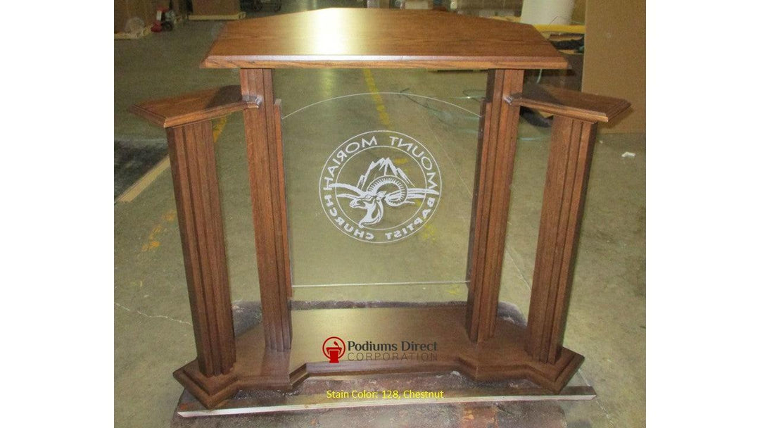 Wood with Acrylic Pulpit w/Wings 702 Proclaimer - FREE SHIPPING!