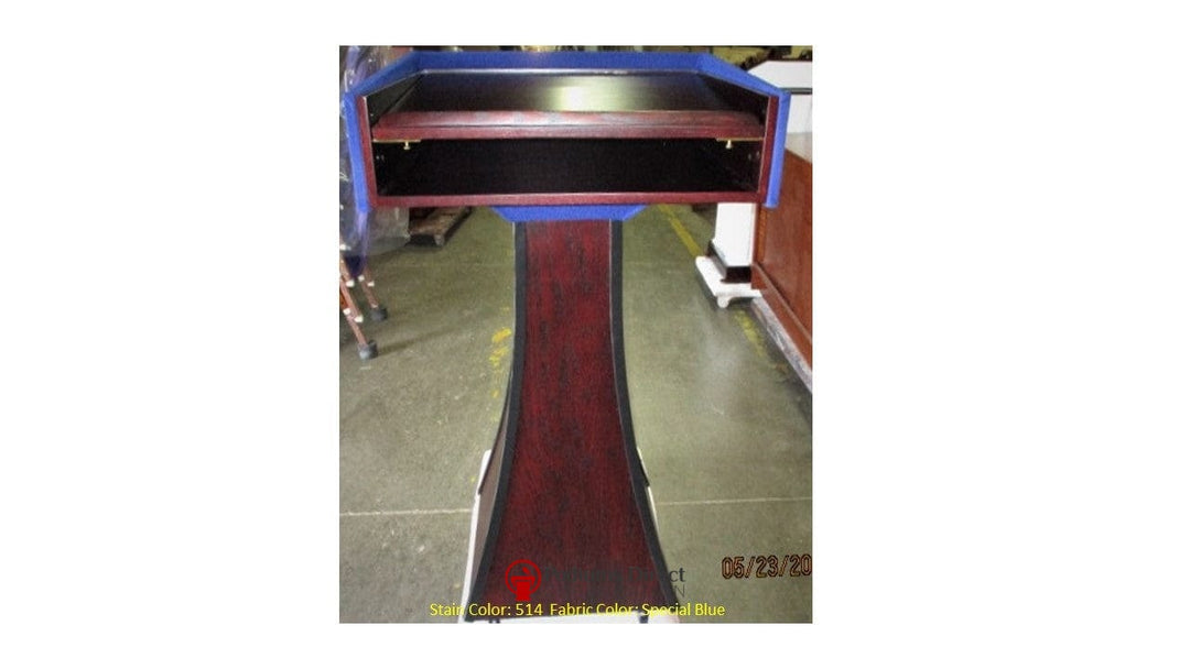 Handcrafted Solid Hardwood Lectern PD Presidential Non-Sound-Back View 514-Handcrafted Solid Hardwood Pulpits, Podiums and Lecterns-Podiums Direct