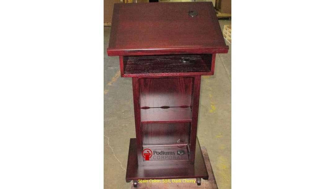 Handcrafted Solid Hardwood Lectern Royal-Back 514 Dark Cherry-Handcrafted Solid Hardwood Pulpits, Podiums and Lecterns-Podiums Direct