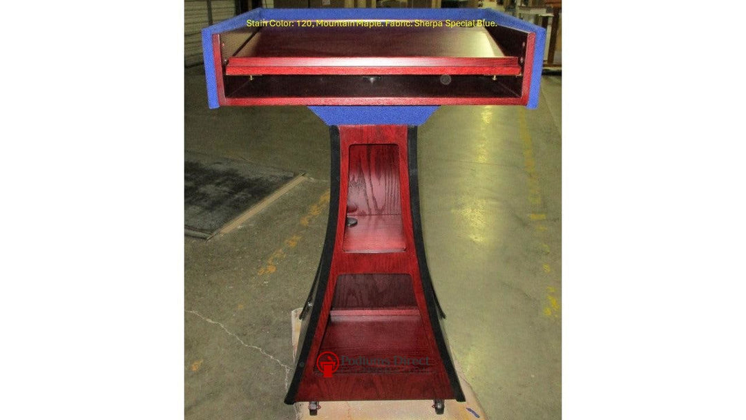 PREFront 1280 × 720px Handcrafted Solid Hardwood Lectern PD Presidential Non-Sound-Back 120 Blue-Handcrafted Solid Hardwood Pulpits, Podiums and Lecterns-Podiums Direct