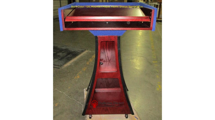 PREFront 1280 × 720px Handcrafted Solid Hardwood Lectern PD Presidential Non-Sound-Back 120 Blue-Handcrafted Solid Hardwood Pulpits, Podiums and Lecterns-Podiums Direct