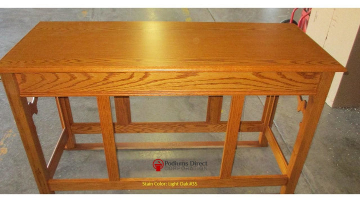 Communion Table NO 205-Back Light Oak 35-Communion Tables and Altars-Podiums Direct