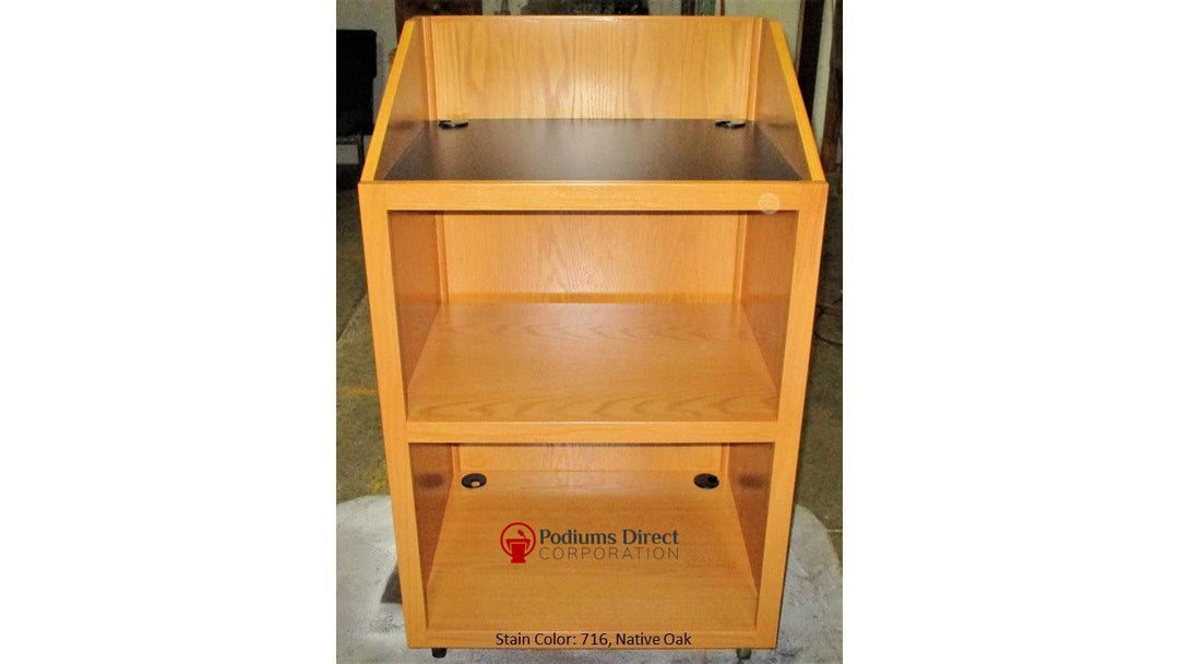 Handcrafted Solid Hardwood Lectern Spartan-Back Native Oak 716-Handcrafted Solid Hardwood Pulpits, Podiums and Lecterns-Podiums Direct