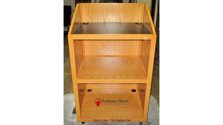 Handcrafted Solid Hardwood Lectern Spartan-Back Native Oak 716-Handcrafted Solid Hardwood Pulpits, Podiums and Lecterns-Podiums Direct