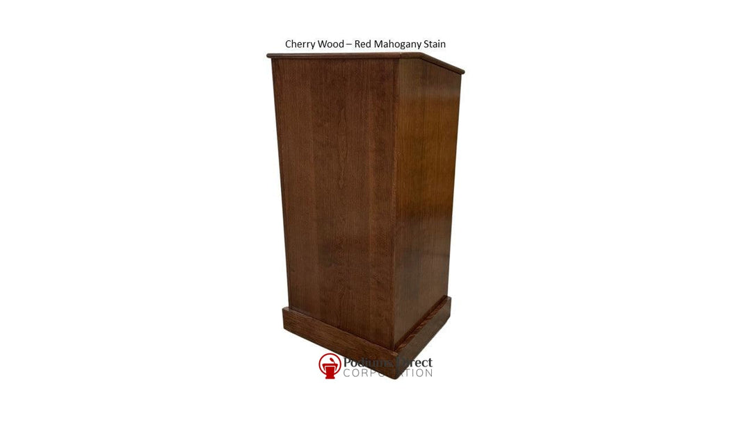 Handcrafted Solid Hardwood Lectern CPD677 Collegiate-Front Cherry Wood Red Mahogany-Handcrafted Solid Hardwood Pulpits, Podiums and Lecterns-Podiums Direct