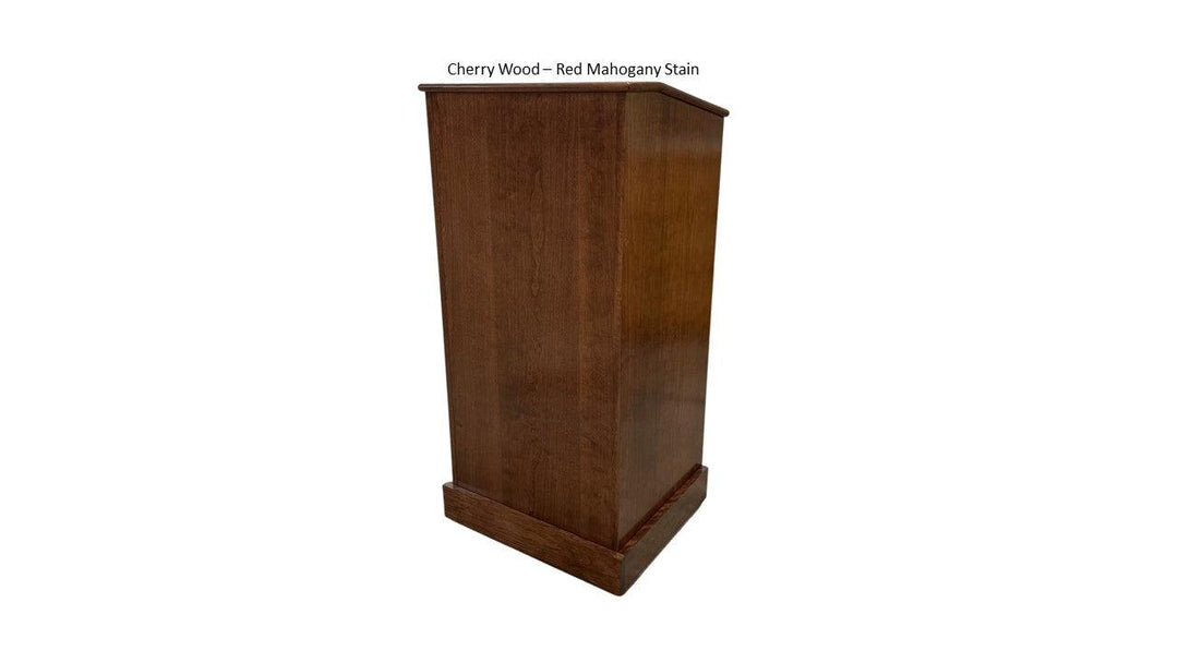 Handcrafted Solid Hardwood Lectern CPD677 Collegiate-Front Cherry Wood Red Mahogany-Handcrafted Solid Hardwood Pulpits, Podiums and Lecterns-Podiums Direct