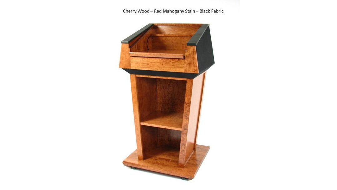 Non Sound Lectern PRES500 Presidential Podium-Back Cherry Wood Red Mahogany-Non Sound Podiums and Lecterns-Podiums Direct