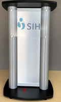 CS1 Aluminum Column Lectern with Sign Panel