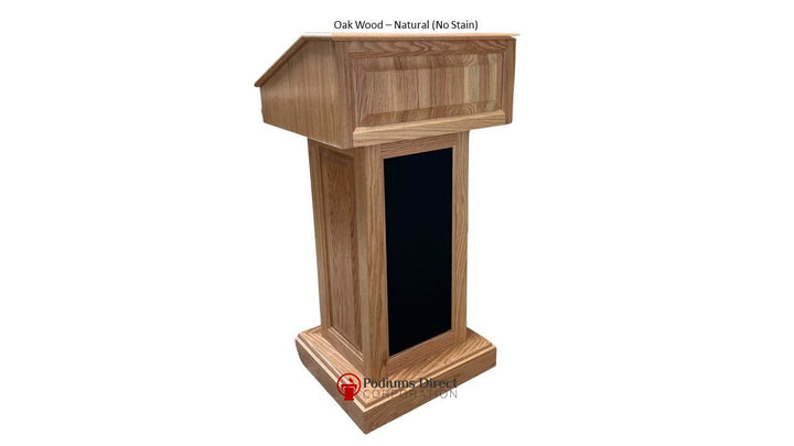 Handcrafted Solid Hardwood Lectern CLR235-EV Counselor Evolution-Front Oak Wood Natural Stain-Handcrafted Solid Hardwood Pulpits, Podiums and Lecterns-Podiums Direct