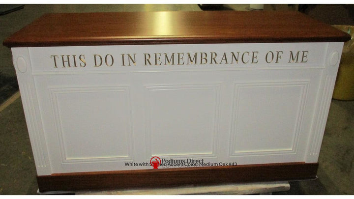 Communion Table TCT-605-Front Medium Oak 43-Communion Tables and Altars-Podiums Direct