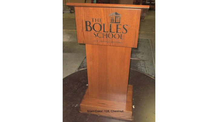 Handcrafted Solid Hardwood Lectern Royal-Front 128 Chestnut-Handcrafted Solid Hardwood Pulpits, Podiums and Lecterns-Podiums Direct