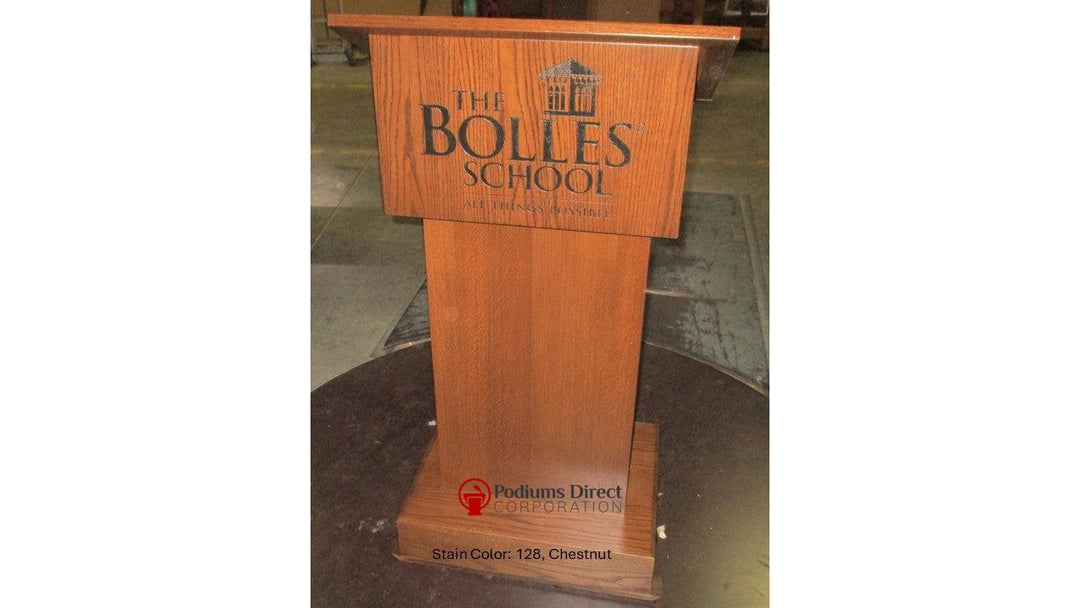 Handcrafted Solid Hardwood Lectern Royal-Front 128 Chestnut-Handcrafted Solid Hardwood Pulpits, Podiums and Lecterns-Podiums Direct