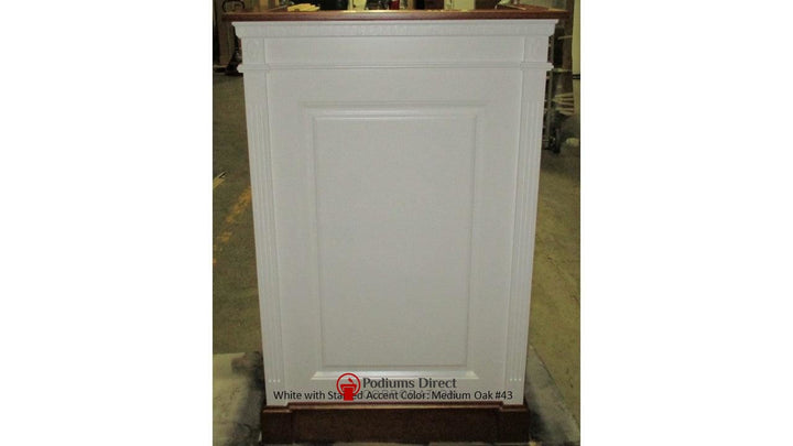 Church Wood Pulpit Single NO 821-Front Medium Oak 43-Church Solid Wood Pulpits, Podiums and Lecterns-Podiums Direct