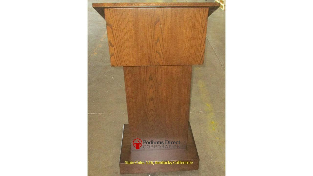 Handcrafted Solid Hardwood Lectern Royal-Front  126 Kentucky CoffeetreeHandcrafted Solid Hardwood Pulpits, Podiums and Lecterns-Podiums Direct