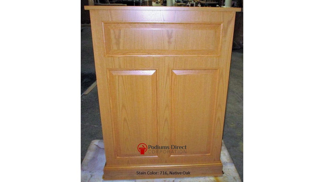 Handcrafted Solid Hardwood Lectern Colonial-Front Native Oak 716-Handcrafted Solid Hardwood Pulpits, Podiums and Lecterns-Podiums Direct
