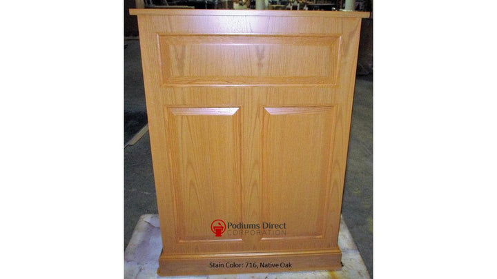 Handcrafted Solid Hardwood Lectern Colonial-Front Native Oak 716-Handcrafted Solid Hardwood Pulpits, Podiums and Lecterns-Podiums Direct