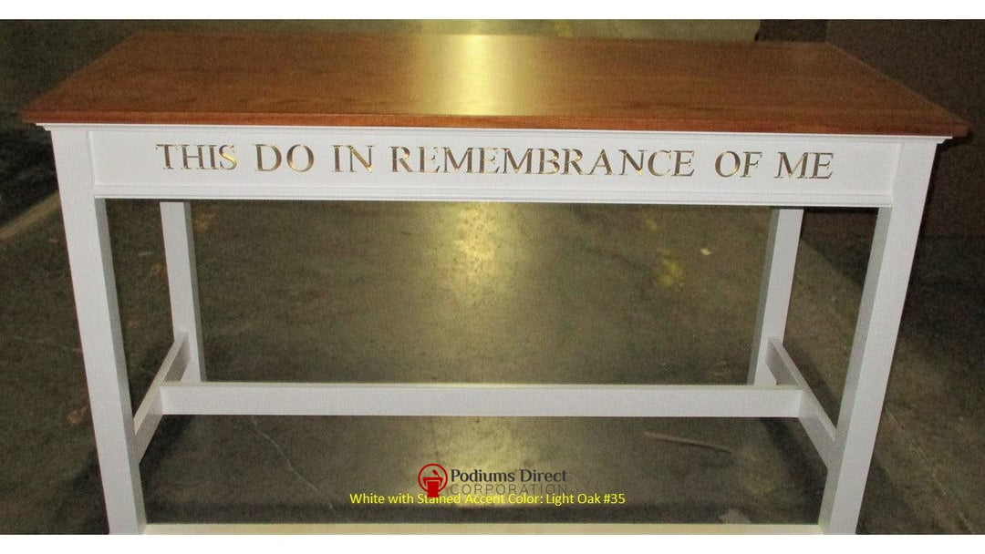 Communion Table NO 815-Communion Tables and Altars-Front Light Oak 35-Podiums Direct