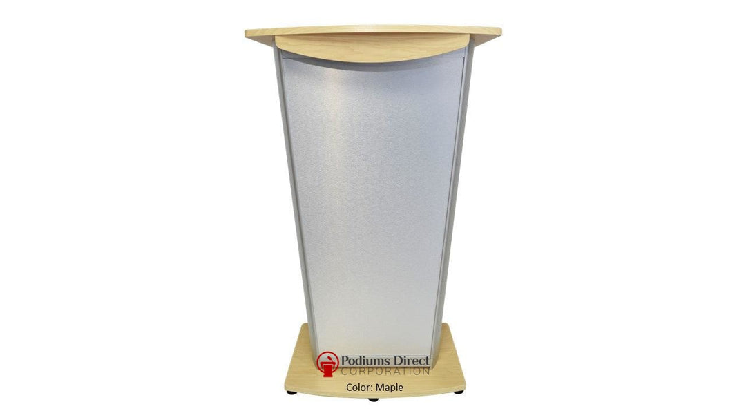 Contemporary Lectern and Podium VH1 Custom Aluminum Lectern-Maple-Contemporary Lecterns and Podiums-Podiums Direct