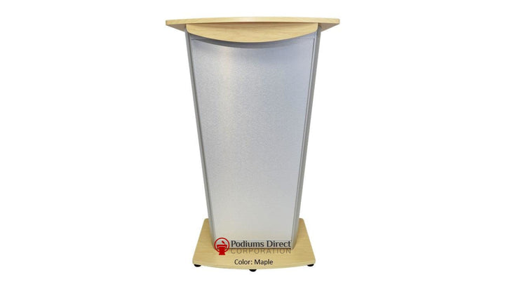 Contemporary Lectern and Podium VH1 Custom Aluminum Lectern-Maple-Contemporary Lecterns and Podiums-Podiums Direct