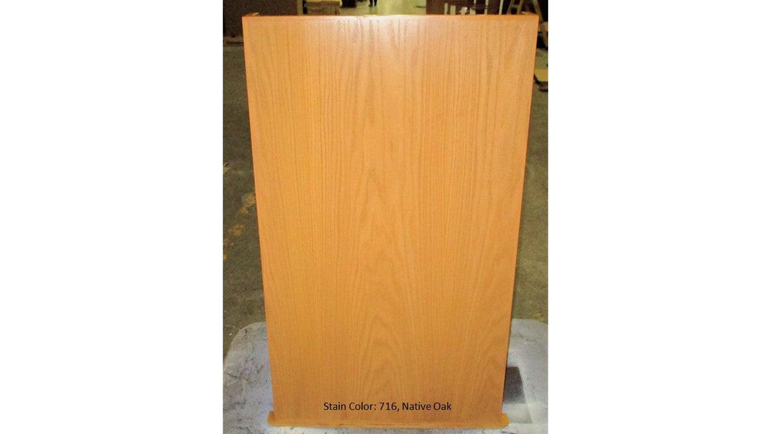 Handcrafted Solid Hardwood Lectern Spartan-Front Native Oak 716-Handcrafted Solid Hardwood Pulpits, Podiums and Lecterns-Podiums Direct