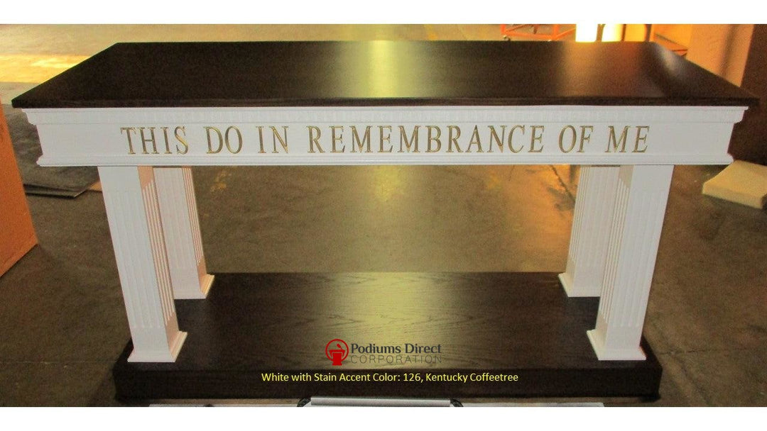 Communion Table NO 8405 Open Style-Communion Tables and Altars-Front 126 Kentucky Coffeetree-Podiums Direct
