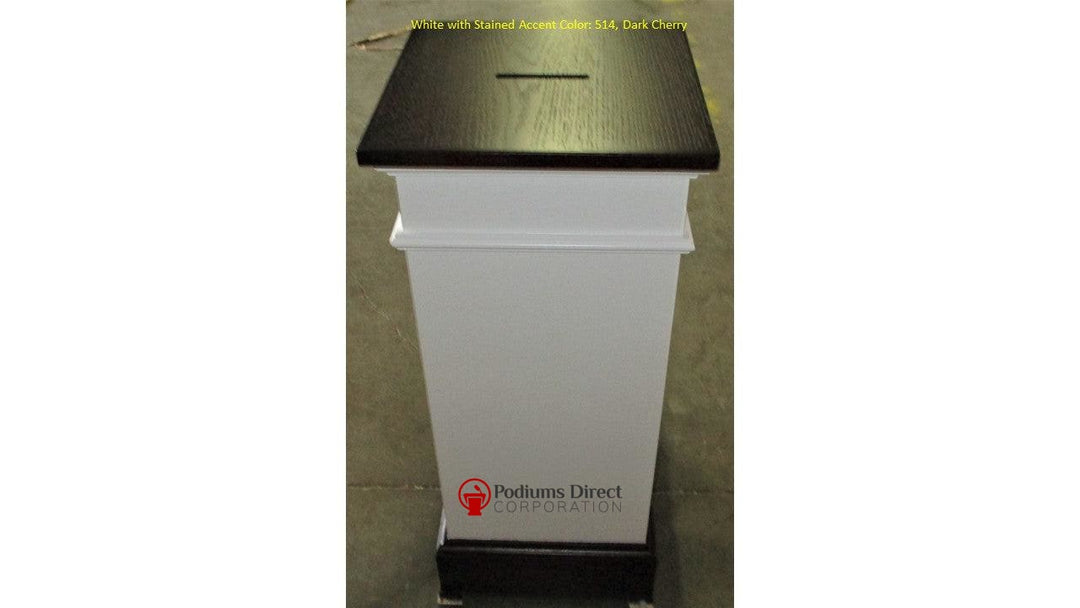 Tithe Box NO 80 Tithe/Prayer Box-514 Dark Cherry-Tithe Boxes, Baptismal Font, Flower Stands, and Offering Tables-Podiums Direct