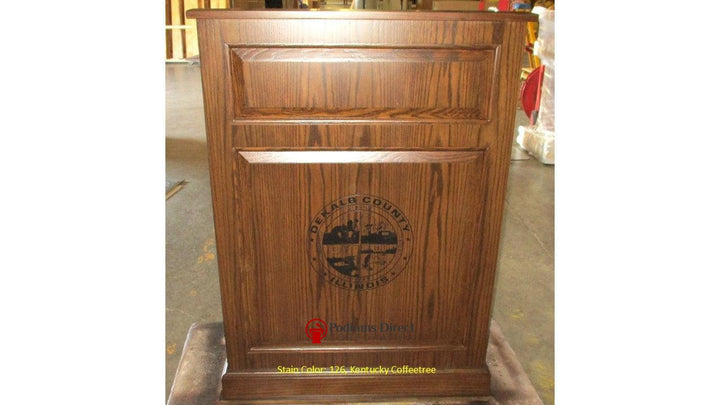 Handcrafted Solid Hardwood Lectern Colonial-Front 126 Kentucky Coffeetree-Handcrafted Solid Hardwood Pulpits, Podiums and Lecterns-Podiums Direct