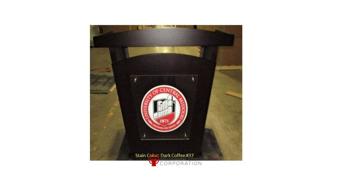 Handcrafted Solid Hardwood Lectern Eagle-45 Front Dark Coffee 37-FREE SHIPPING