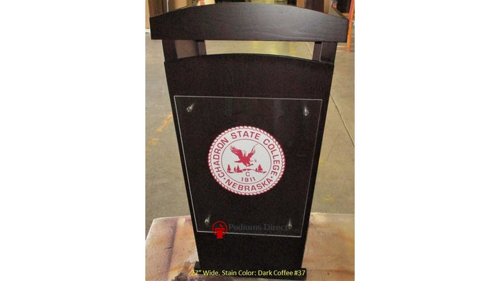 Handcrafted Solid Hardwood Lectern Eagle-27 Front Dark Coffee 37-FREE SHIPPING