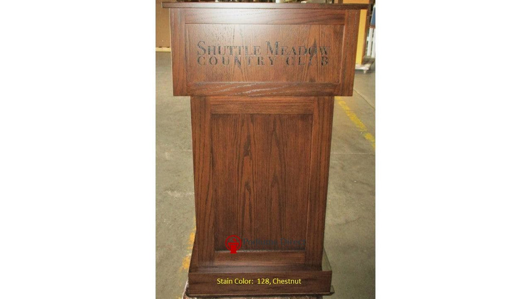 Handcrafted Solid Hardwood Lectern Celebrity-Front 128 Chestnut-Handcrafted Solid Hardwood Pulpits, Podiums and Lecterns-Podiums Direct
