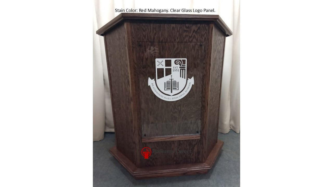 Church Wood Pulpit NC10W/NC10WG Prestige FOUNDATION with Glass - FREE SHIPPING!