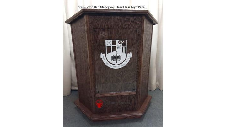 Church Wood Pulpit NC10W/NC10WG Prestige FOUNDATION with Glass - FREE SHIPPING!