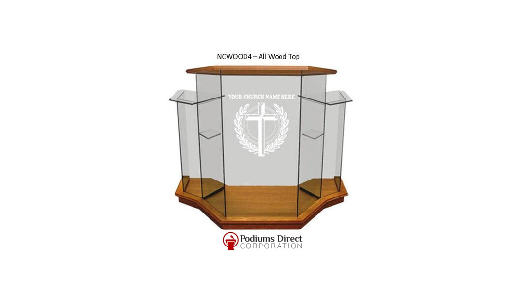 Glass Pulpit NC1/NC1G Prestige WINGED - FREE SHIPPING!