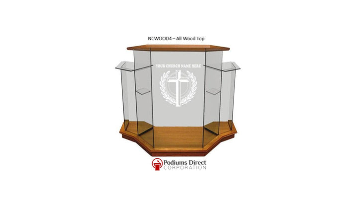 Glass Pulpit NC1/NC1G Prestige WINGED - FREE SHIPPING!