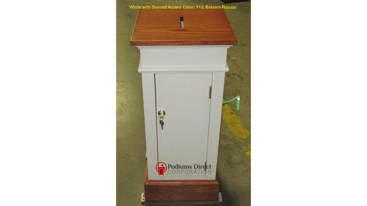 Tithe Box NO 80 Tithe/Prayer Box-Back 712 Balsam Popular-Tithe Boxes, Baptismal Font, Flower Stands, and Offering Tables-Podiums Direct