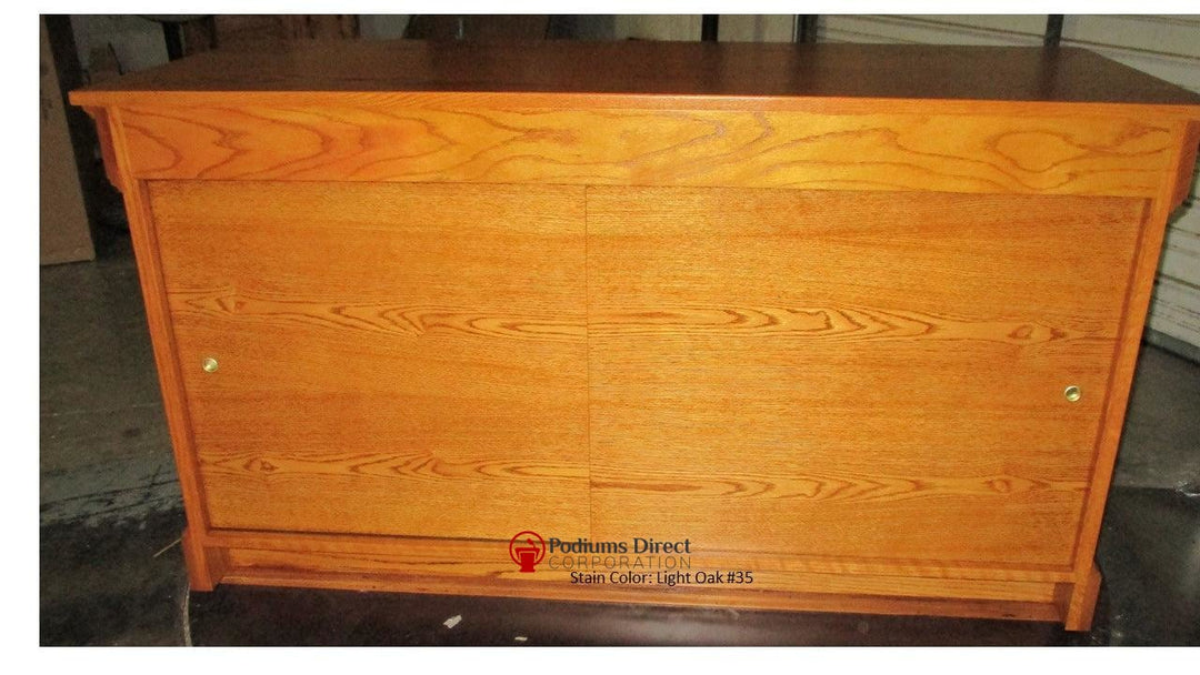 Communion Table NO 900 Closed Style-Back Light Oak 35-Communion Tables and Altars-Podiums Direct