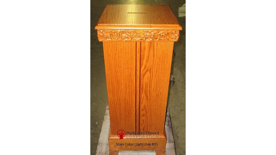 Tithe Box NO 50 Tithe/Prayer Box-Light Oak 35-Tithe Boxes, Baptismal Font, Flower Stands, and Offering Tables-Podiums Direct